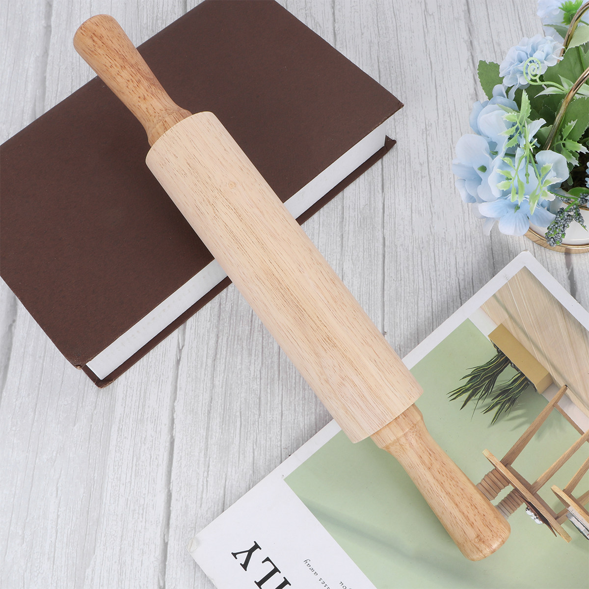 Penggilas Adonan Kayu Karet Be - Kitchen Roller Baking ulasan dan harga