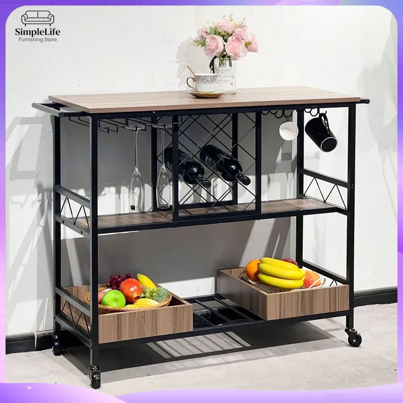Troli Dapur Multifungsi dengan - Kitchen Baking Cart ulasan dan harga