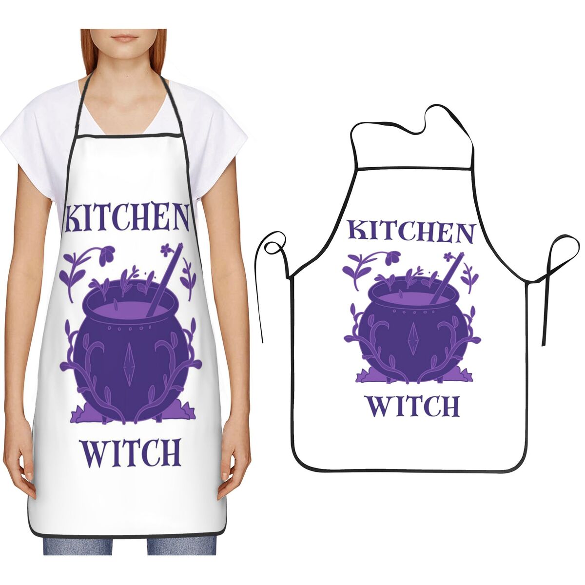 Celemek Dapur Warna Ungu Kitch - Kitchen Witch Baking ulasan dan harga