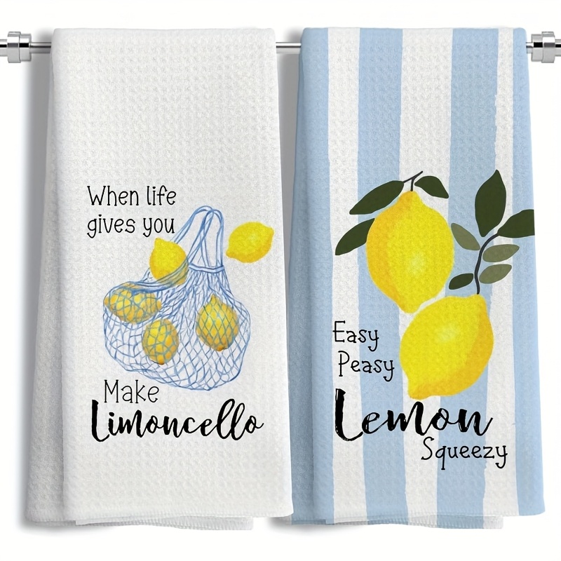2 Buah, Handuk Dapur Lemon Mes - Baking Kitchen Set ulasan dan harga